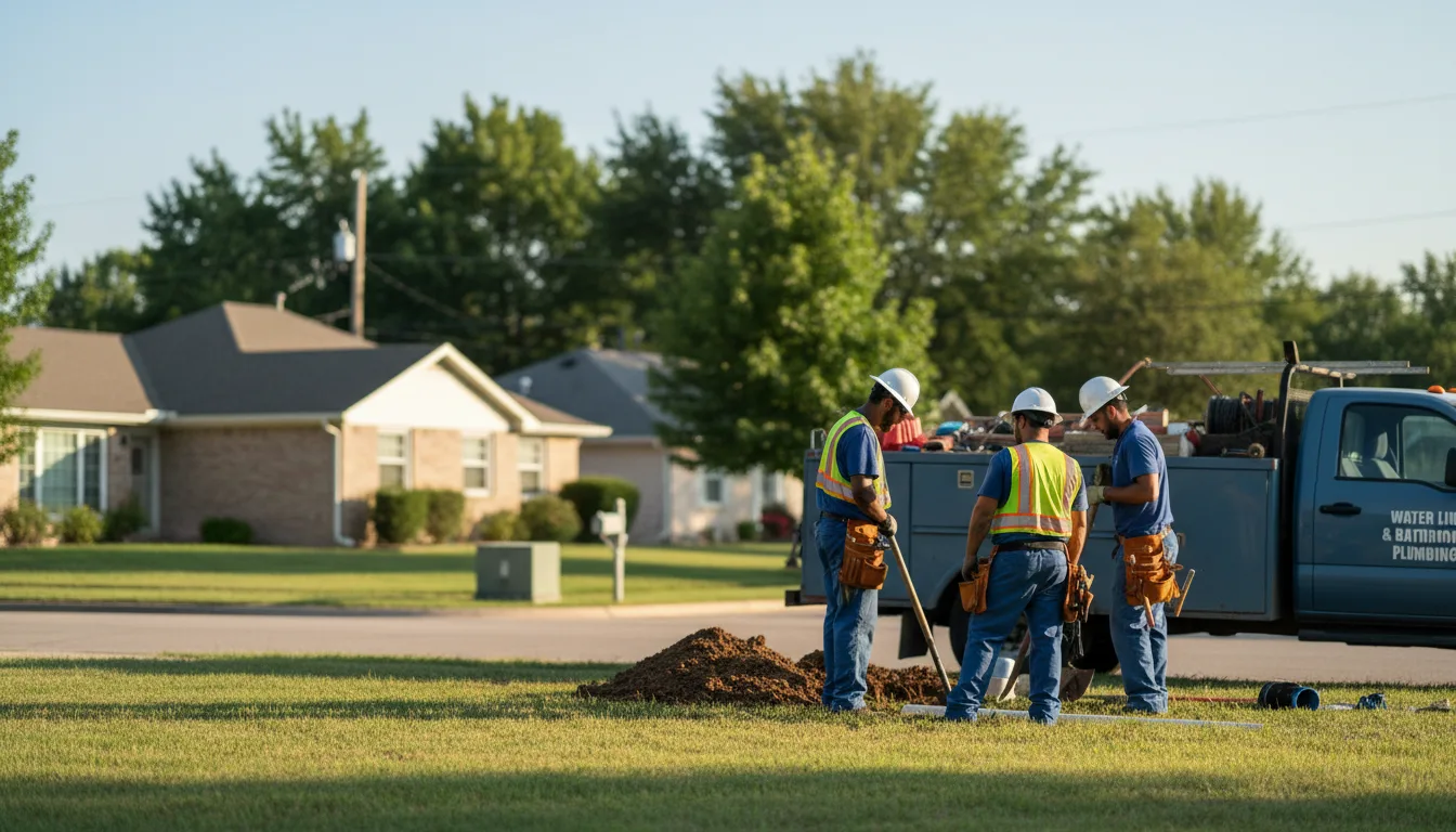 Residential water line and bathroom plumbing service in Melville, LA
